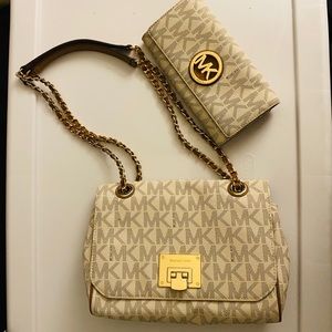 Michael Kors bag and matching wallet